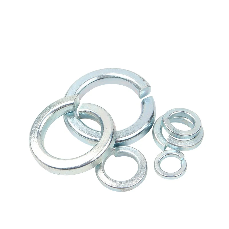 White Blue Zinc Plated Steel DIN127 Spring Washers