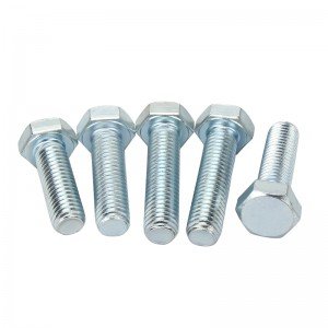 High Strength Grade 8.8 10.9 12.9 Steel DIN931 DIN933 Zinc Plated Hex Bolts