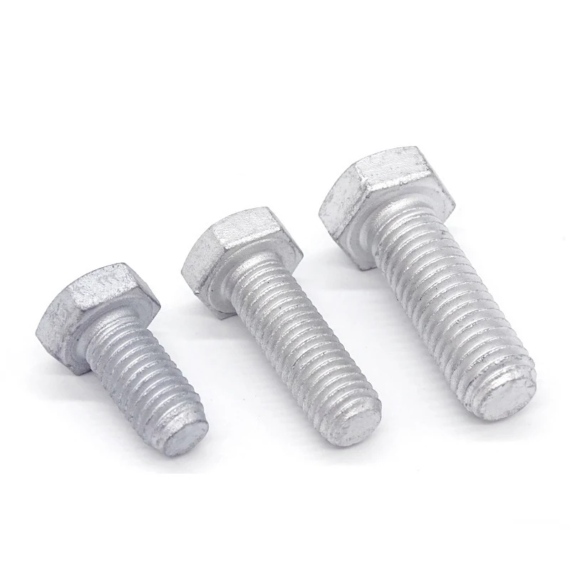 Grade 4.8 Carbon Steel DIN931 DIN933 Hot Dip Galvanized HDG Hex Bolts (14)