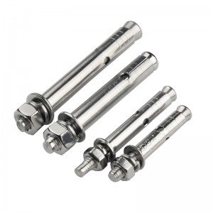 304 stainless steel expansion bolt Galvanized Exploded screw hexagon bolt
