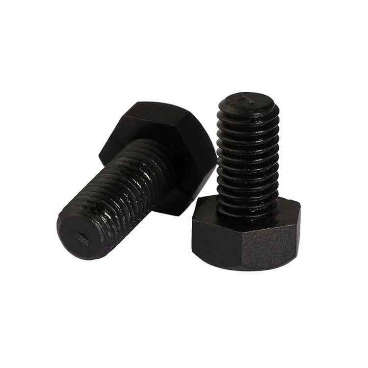 Grade 4.8 Carbon Steel DIN931 DIN933 Black Oxide Hex Bolts (1)
