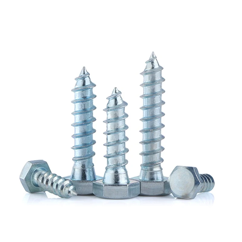 Galvanized outer hexagon screw DIN571 Full tooth countersunk head wood screw Featured Image