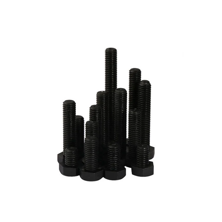 Grade 4.8 Carbon Steel DIN931 DIN933 Black Oxide Hex Bolts (2)