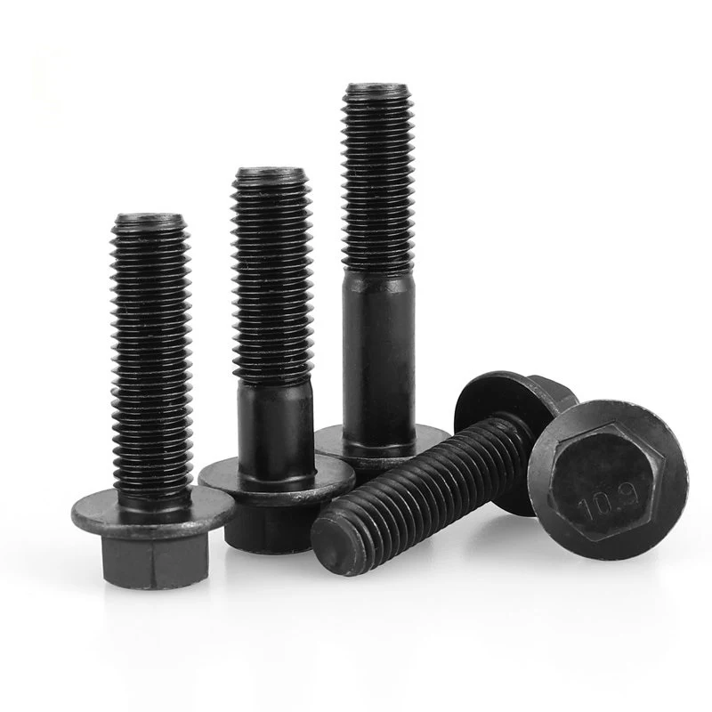 High Strength Grade 4.8 8.8 10.9 12.9 Black Oxide DIN6921 Flange Bolts (8)