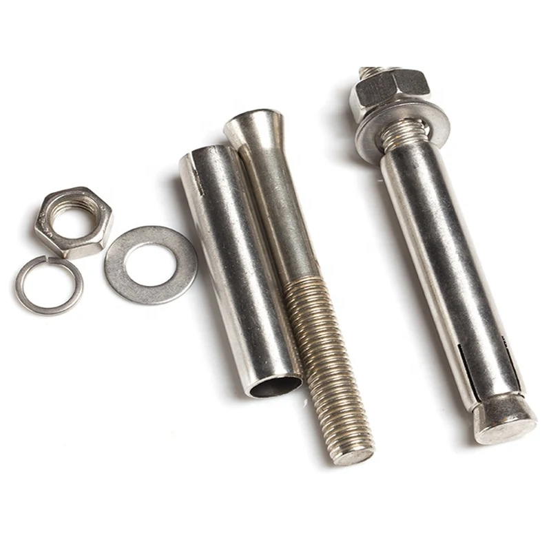 White Blue Zinc Plated Carbon Steel Wedge Anchor Bolts