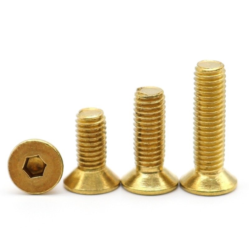 Copper Brass DIN7991 CSK Flat Head Hex Socket Bolts Featured Image