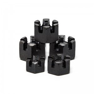 High Strength Grade 4 8 10 12 Steel Black Oxide DIN935 Castle Nuts