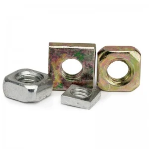 High Strength Grade 4 8 10 12 Steel Color Yellow Zinc Plated DIN577 Square Nuts