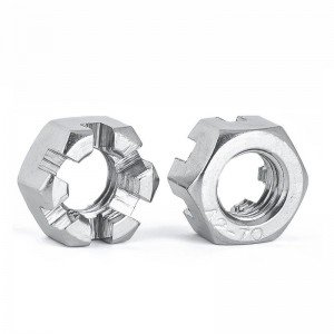 Stainless Steel A2-70 A4-80 SS201 SS304 SS316 DIN935 Castle Nuts