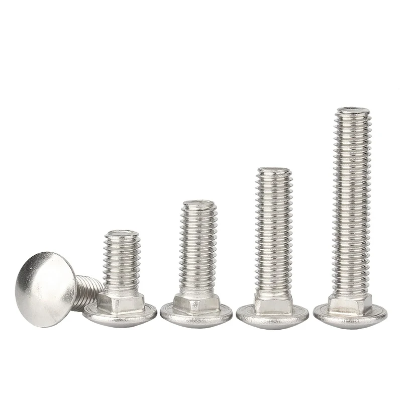 Stainless Steel SS201 SS304 SS316 A2-70 A4-80 DIN603 Carriage Bolts (3)