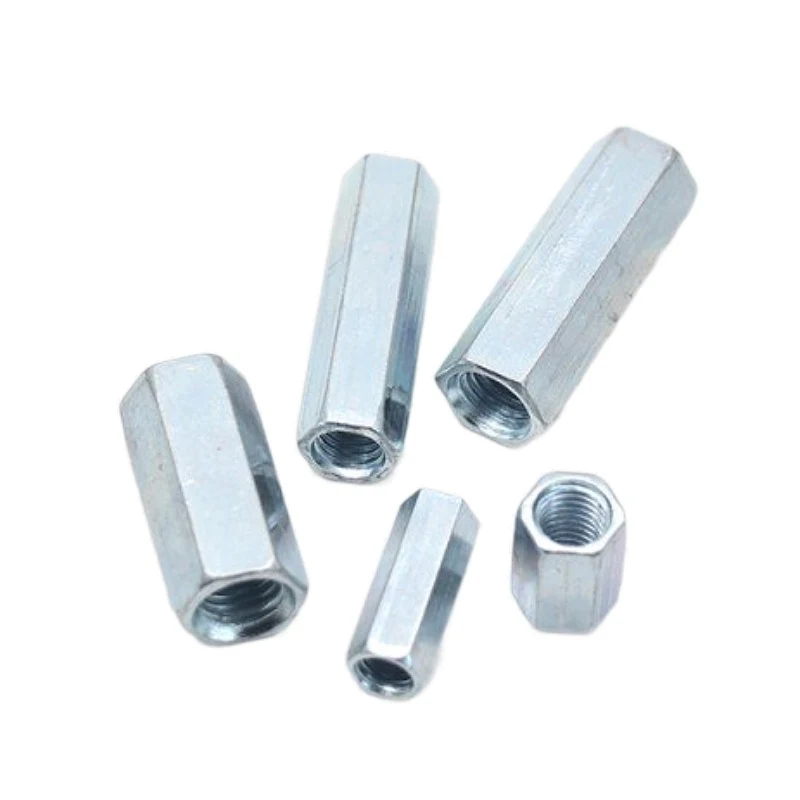 zinc plated long hex coupling nut