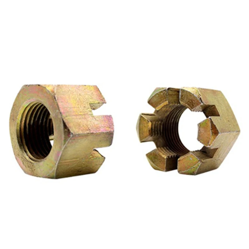 High Strength Grade 4 8 10 12 Steel Color Yellow Zinc Plated DIN935 Castle Nu ( (8)