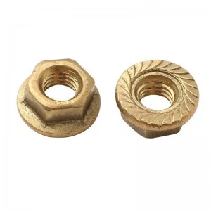 Copper Brass DIN6923 Hex Flange Nuts