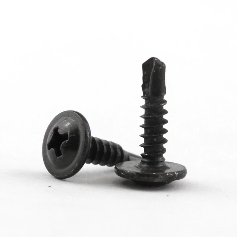 Black Phosphate Black Oxide Large Flat Head Drill Screw Self-drillng Screws