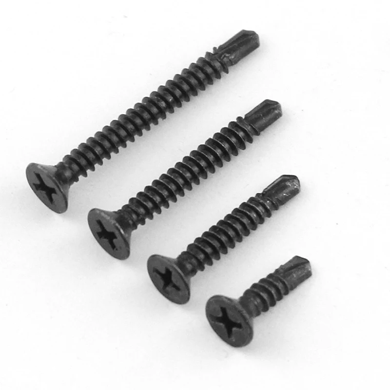 Black Phosphate Black Oxide Countersunk DIN968 Flat Head Drill Screw Self-drillng Screws Featured Image