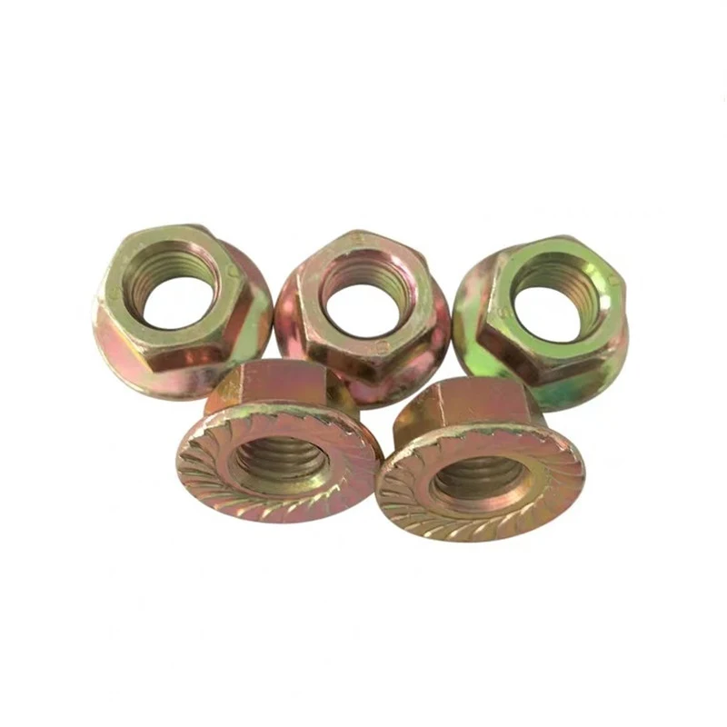 High Strength Grade 4 8 10 12 Steel Color Yellow Zinc Plated DIN6923 Hex  ( (6)