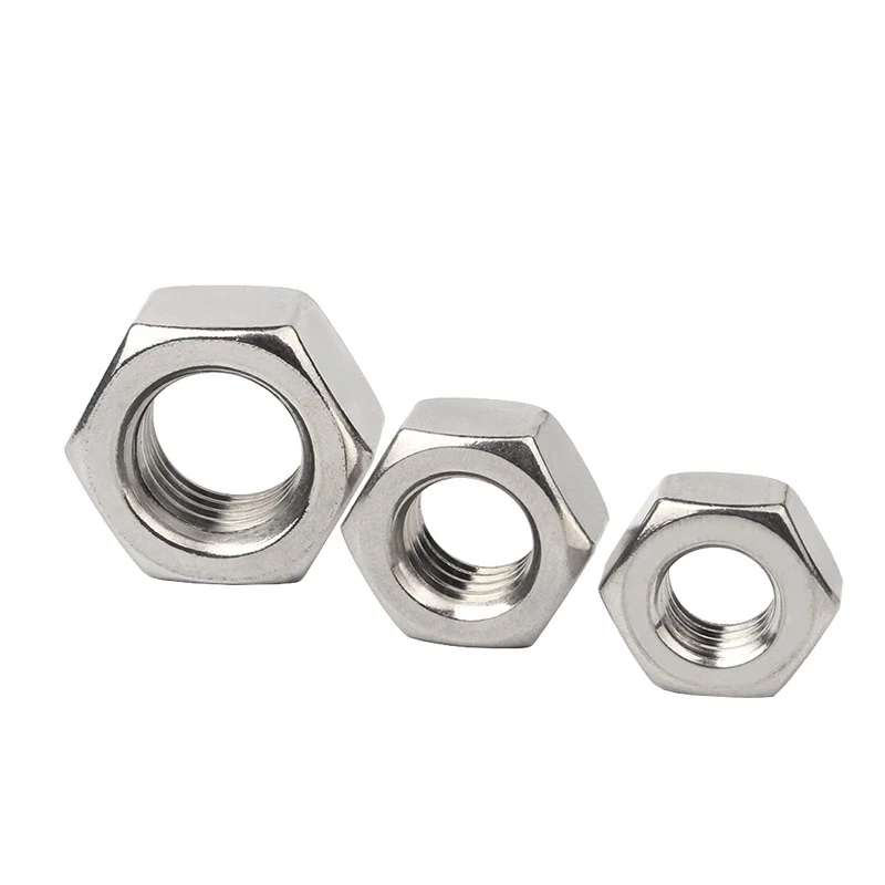 Stainless Steel A2-70 A4-80 SS201 SS304 SS316 DIN934 Hex Nuts (3)
