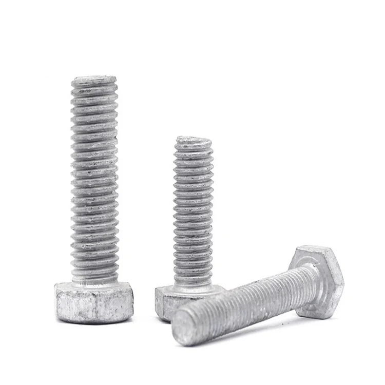 Grade 4.8 Carbon Steel DIN931 DIN933 Hot Dip Galvanized HDG Hex Bolts (11)