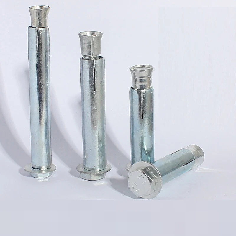 White Blue Zinc Plated Steel Hex Nut Sleeve Anchor Expansion Bolt