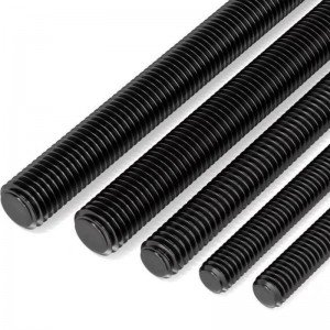 High strength black trapezoidal threaded rod
