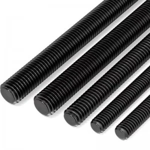 High strength black trapezoidal threaded rod