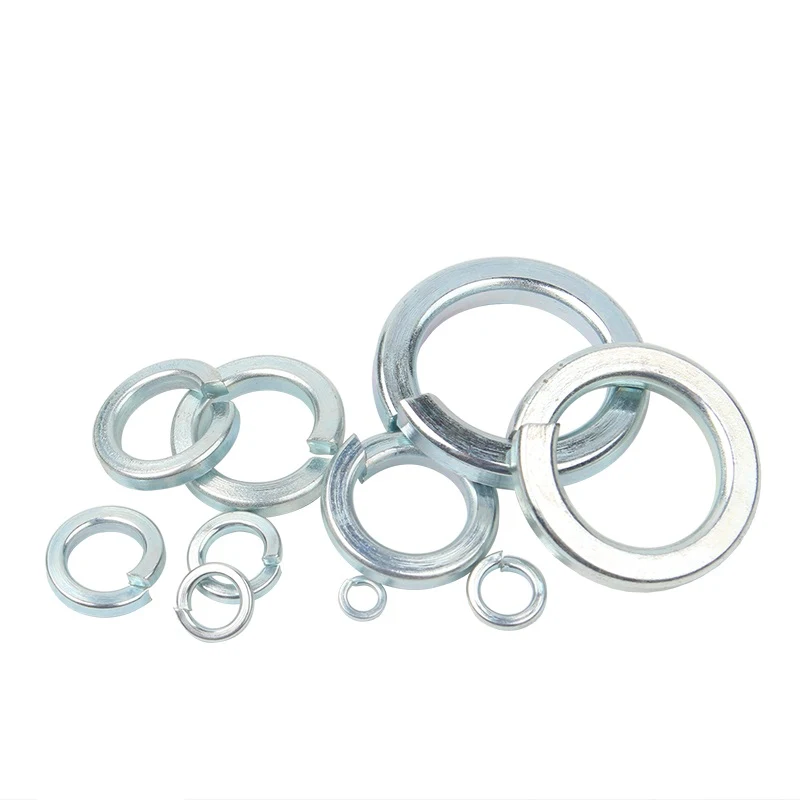 White Blue Zinc Plated Steel DIN127 Spring Washers
