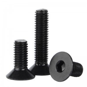 High Strength Grade 4.8 8.8 10.9 12.9 Black Oxide DIN7991 CSK Flat Head Hex Socket Bolts
