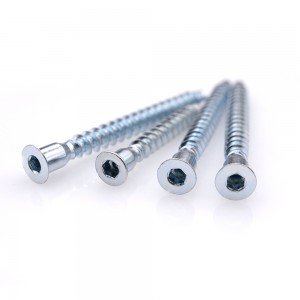 White zinc plating Countersunk cross self-tapping roller coaster silk Self tapping screw