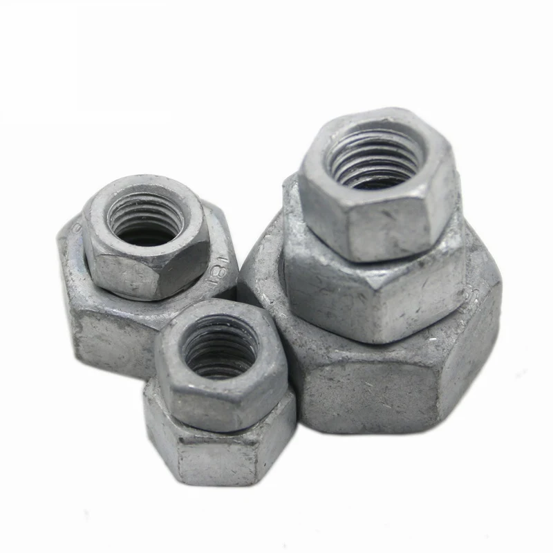 High Strength Grade 4 8 10 12 Steel Hot Dip Galvanized DIN934 Hex Nuts (4)