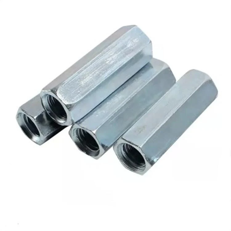 zinc plated long hex coupling nut