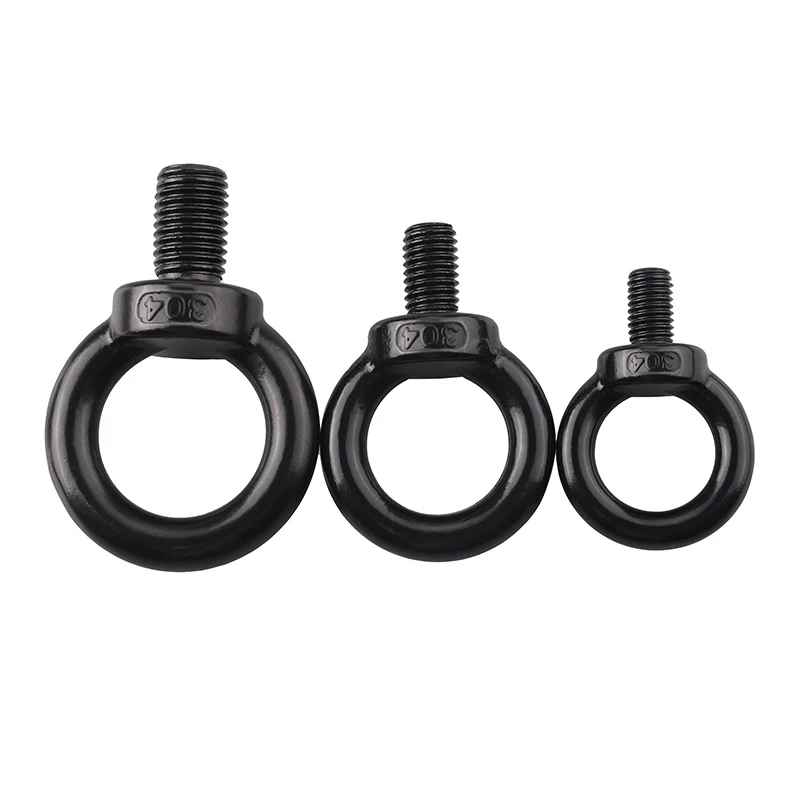 High Strength Grade 4.8 8.8 10.9 12.9 Steel Black Oxide DIN580 Eye Bolts (13)