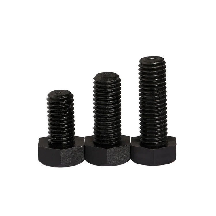 Grade 4.8 Carbon Steel DIN931 DIN933 Black Oxide Hex Bolts (5)