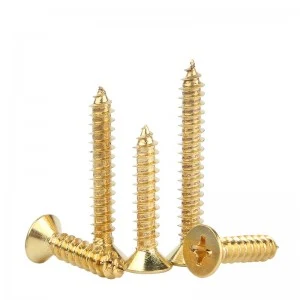 304 stainless steel cross countersunk head self-tapping screw Color zinc platingFlat head self-tapping screw