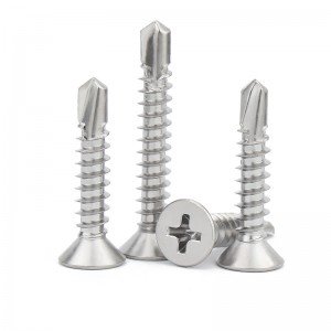 304 Stainless Steel Countersunk Screws Cross groove Flat head tapping screw