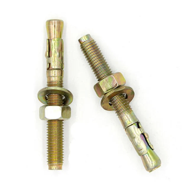Color Yellow Zinc Plated Carbon Steel Wedge Anchor Bolts