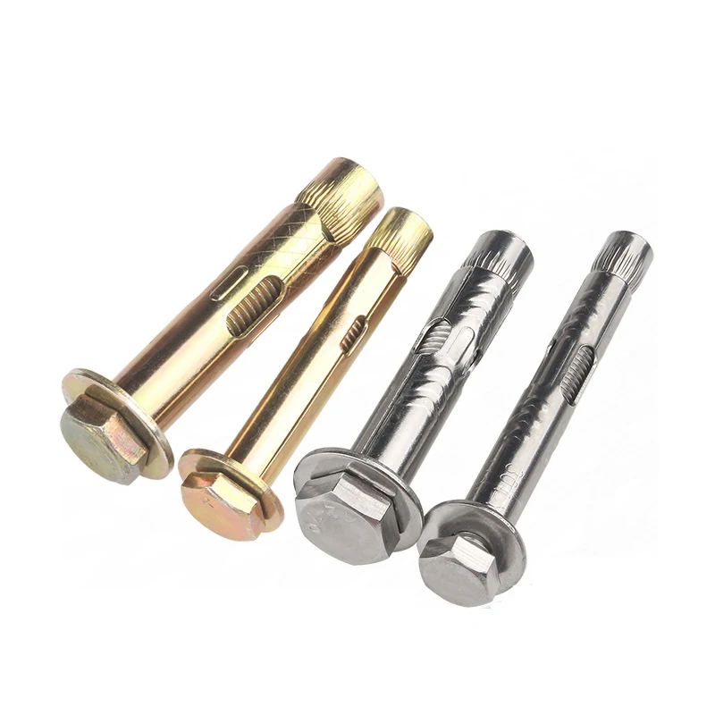Color Yellow Zinc Plated Hex Nut Sleeve Anchor Expansion Bolt