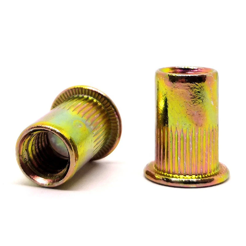 High Strength Grade 4 8 10 12 Steel Color Yellow Zinc Plated DIN7340 Rivet Nut ( (3)