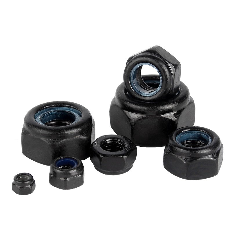 High Strength Grade 4 8 10 12 Steel Black Oxide DIN982 DIN985 Nylon Lock Nuts Nylock Nuts Featured Image