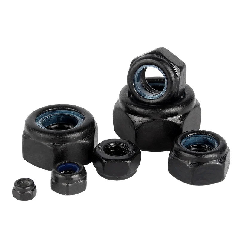 High Strength Grade 4 8 10 12 Steel Black Oxide DIN982 DIN985 Nylon Lock Nuts Nylock Nuts Featured Image