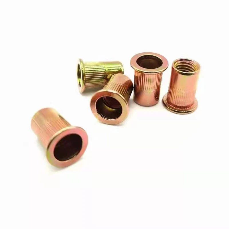 High Strength Grade 4 8 10 12 Steel Color Yellow Zinc Plated DIN7340 Rivet Nut ( (10)