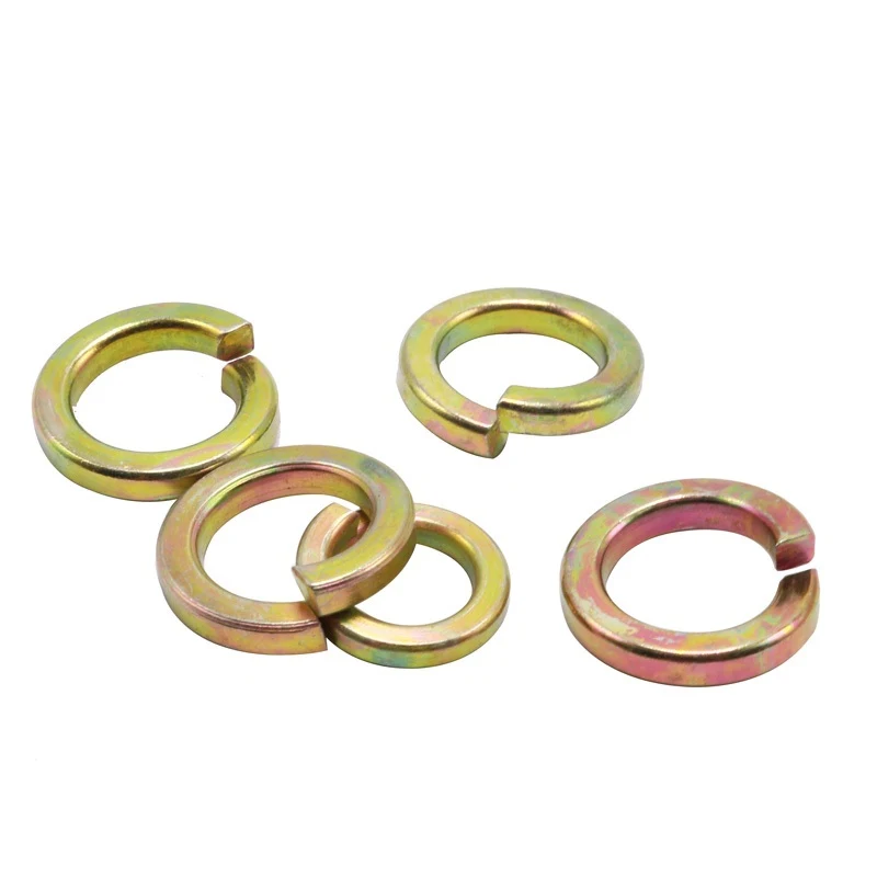 Color Yellow Zinc Plated Steel DIN127 Spring Washers