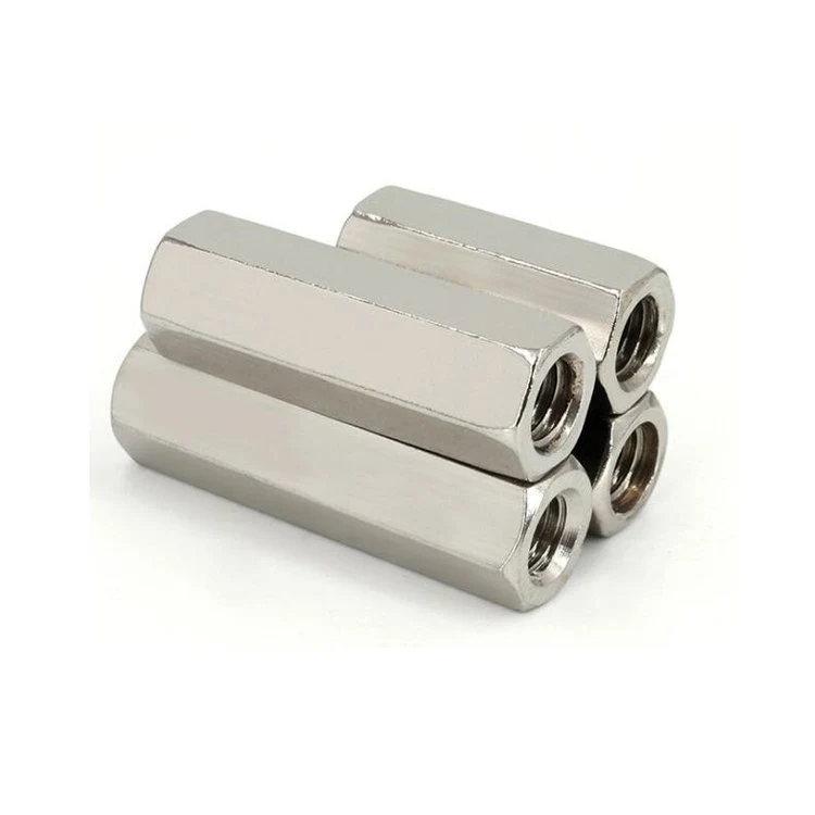 Stainless Steel SS201 SS304 SS316 DIN6334 Long Hex Coupling Nuts