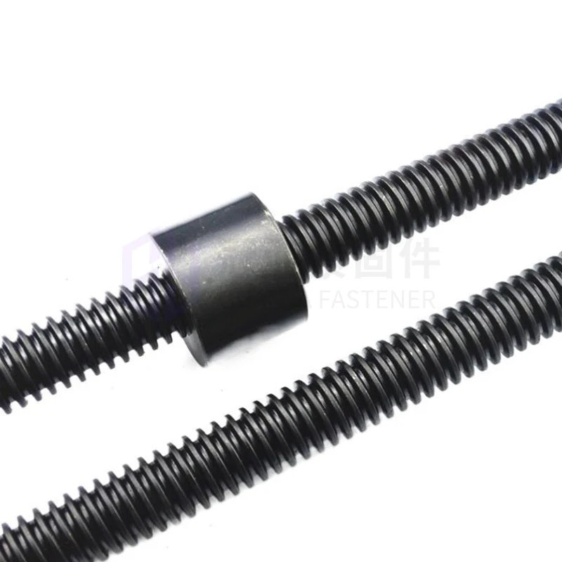 High strength black trapezoidal threaded rod
