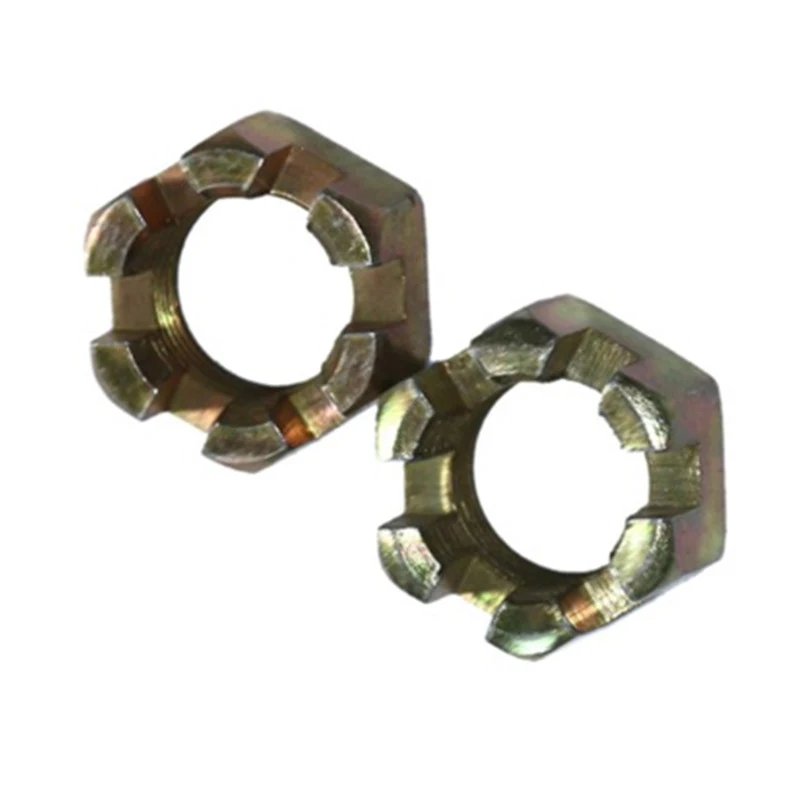 High Strength Grade 4 8 10 12 Steel Color Yellow Zinc Plated DIN935 Castle Nu ( (7)