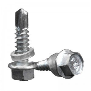 Cross hexagon Flange tapping screw 304 stainless steel Dovetail Self tapping screw