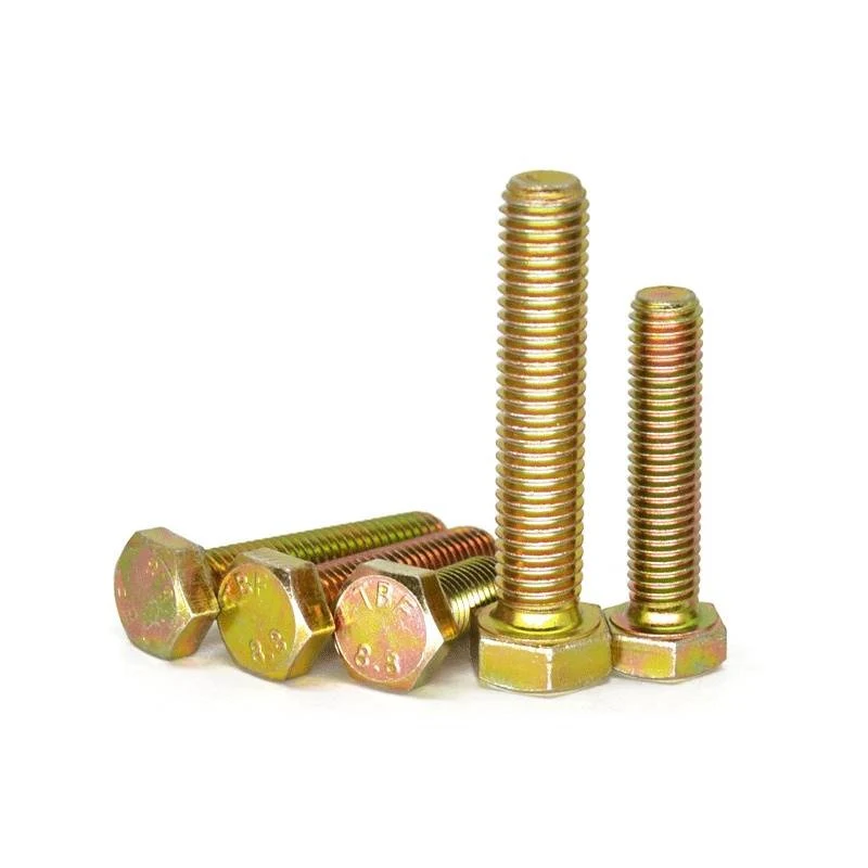High Strength Grade 8.8 10.9 12.9 Steel DIN931 DIN933 Yellow Zinc Plated  ( (10)
