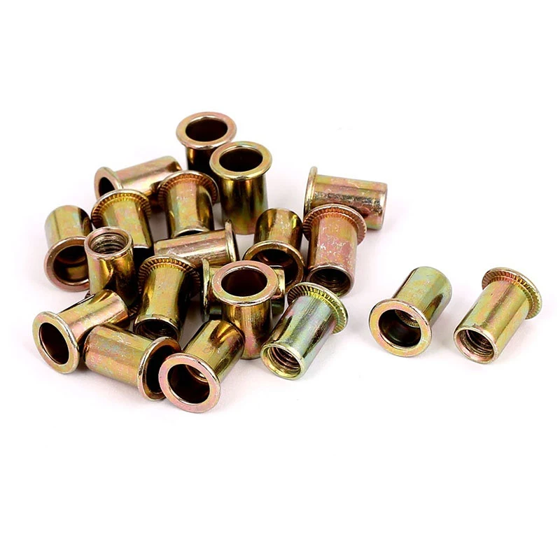 High Strength Grade 4 8 10 12 Steel Color Yellow Zinc Plated DIN7340 Rivet Nut ( (5)