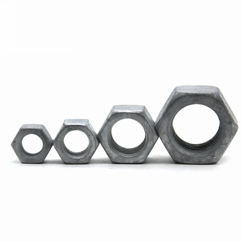 High Strength Grade 4 8 10 12 Steel Hot Dip Galvanized DIN934 Hex Nuts Featured Image