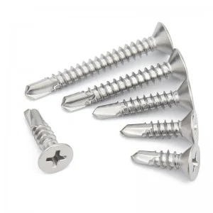 304 Stainless Steel Countersunk Screws Cross groove Flat head tapping screw