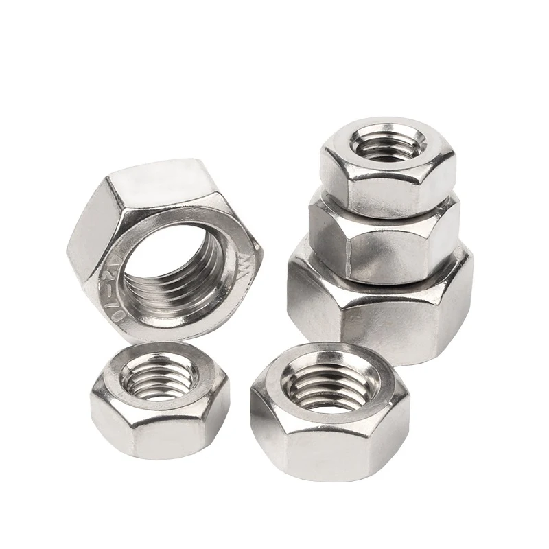 Stainless Steel A2-70 A4-80 SS201 SS304 SS316 DIN934 Hex Nuts (5)